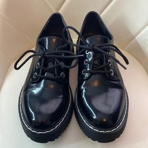 Madden girl oxford platform Patton, leather shoes, black shoe